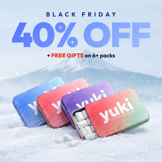 yuki japanese chewing gum, 4 flavors