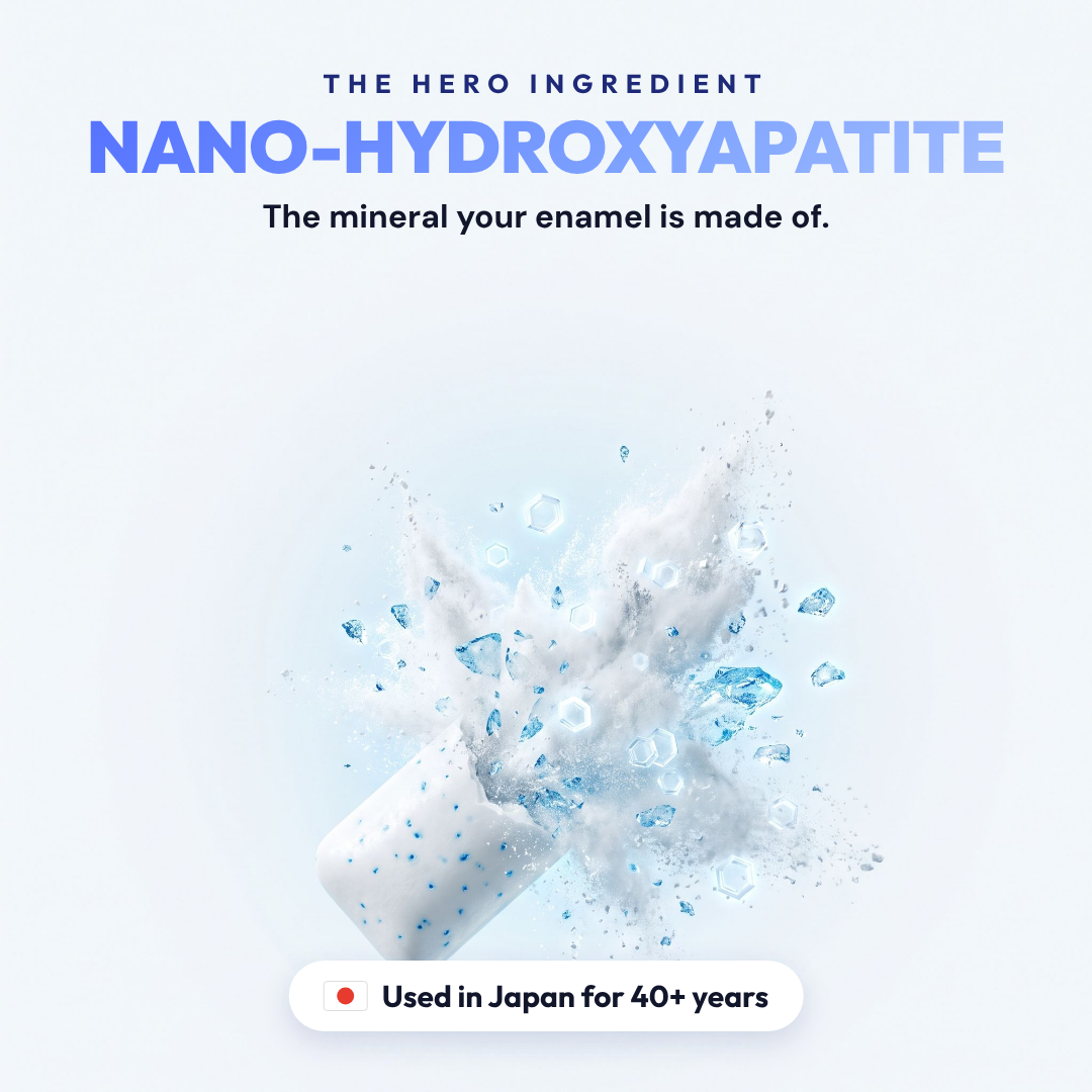 Nano-hydroxyapatite, the mineral your enamel is made of